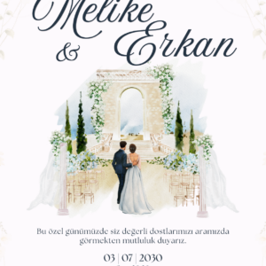 Düğün Davetiyesi Model 1