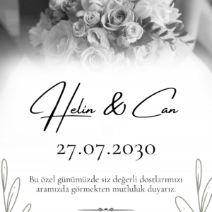 Düğün Davetiyesi Model 16