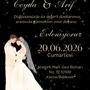 Düğün Davetiyesi Model 18