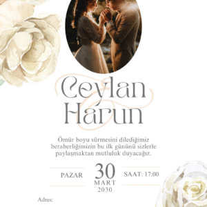 Düğün Davetiyesi Model 21