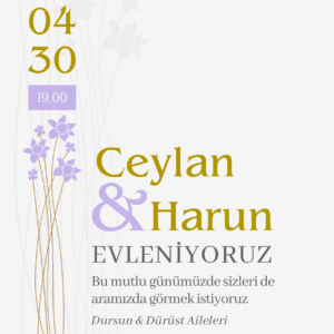 Düğün Davetiyesi Model 22