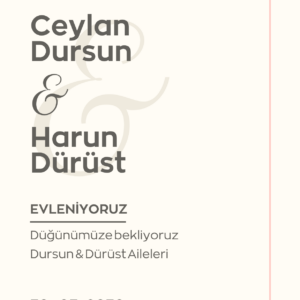 Düğün Davetiyesi Model 23