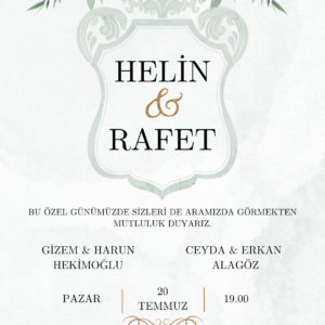 Düğün Davetiyesi Model 25