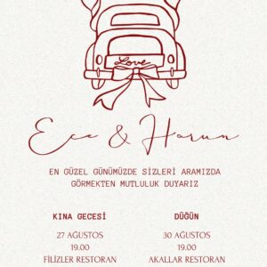 Düğün Davetiyesi Model 3