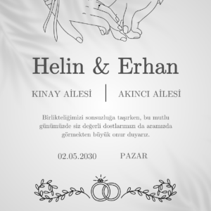 Düğün Davetiyesi Model 5